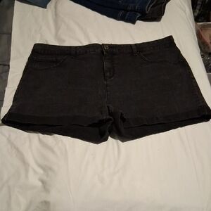 Time and Tru Black Jean Shorts